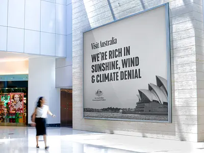 If Australian politicians were honest australia billboard climate change climate crisis cop26 tourism