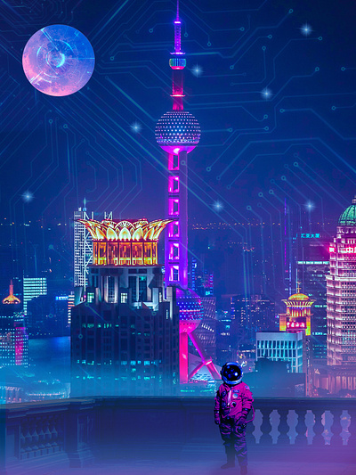 Cyber City design graphic design illustration manipulation photo