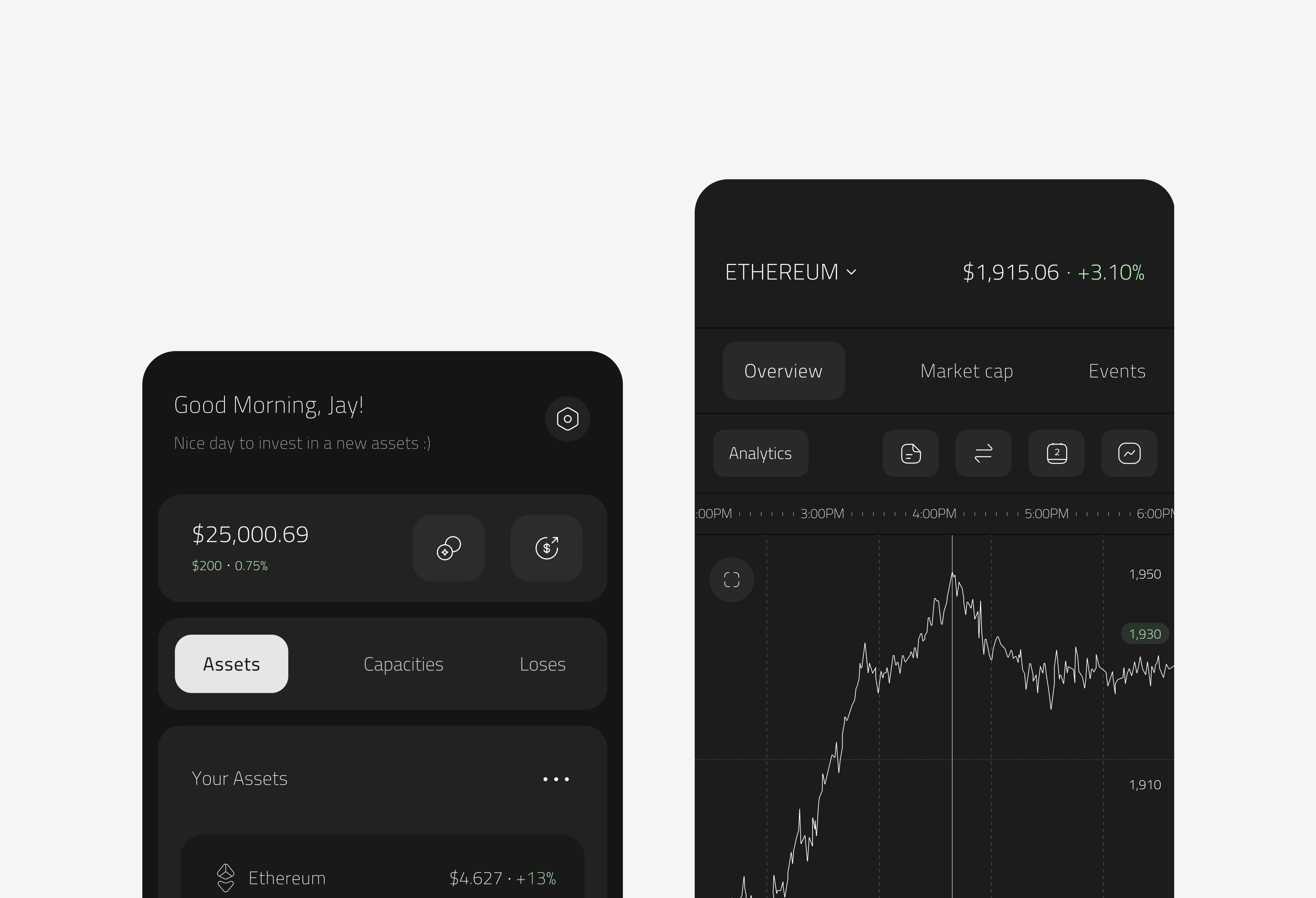 Cryptocurrency mobile App Crypto3 blockchain branding clean design crypto cryptocurrency cryptomarket ethereum minimal minimal app minimalism mobile app nft technology ui ux