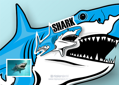 Shark icon blue 3d animation banner branding design graphic design illustration logo promotion ui vector