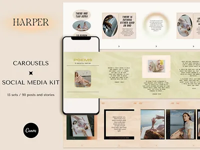 Instagram Carousel kit & Old Photo Frames art direction brand identity branddesign feminine design gradients grainy background graphicdesign instagram carousel instagram post instagram story instagram template online entrepreneur online marketing photo frames retro small business social media social media branding vintage visual design