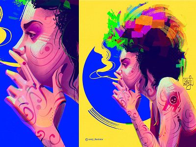 Gia character design freelance illustrator girl illustration illustrator samji illustrator