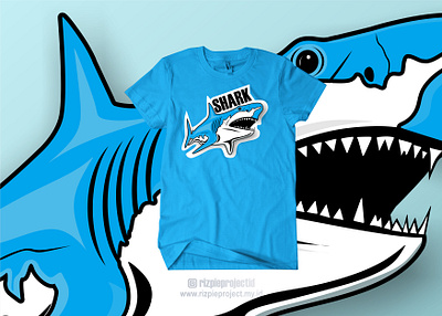 Tshirt Shark Blue 3d animation banner branding design graphic design illustration logo motion graphics promotion ui vector