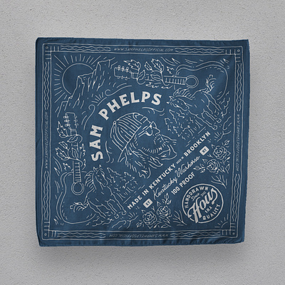 Sam Phelps Bandana bandana cowboy desert handdrawn horse illustration mountain old retro western