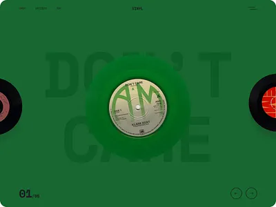 Vinyl - Web Design for Vinyl Store animation clean colors motion motion graphics online store ui ui design ux design vinyl vinyl store web web design