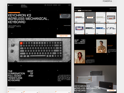 Keychron K2 - Keyboard E-commerce Website branding clean commerce dark mode e commerce ecommerce ecommerce design landing page layout minimal online store product product design shop shopify trend ui web web design website
