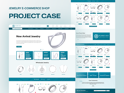 Planet 925 branding design figma jewelry shop site ui ux web design
