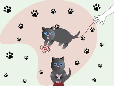 Those little paws! graphic design illustrations