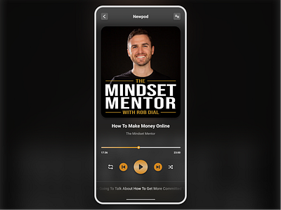 Podcast Player App With Subtitle 3d animation app branding design graphic design illustration logo motion graphics podcast ui uiux ux web