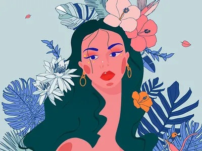 Portrait ilustartion art design flat illustration illustration art minimal vector