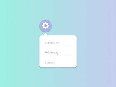 Dropdown | Daily UI #027 027 dailyui design dropdown gradient settings ui