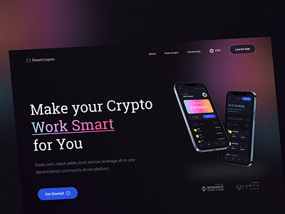 PlanetCrypton - The Best Stacking Crypto to Earn Money app crypto crypto currency land landing page mobile design ui ux web crypto web design