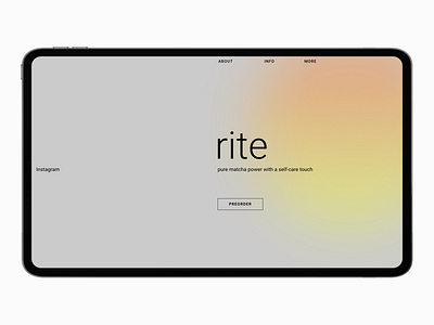 RITE matcha tea shop (SHOPIFY + TILDA) branding design online store shop shopify tilda ui ui design ux web webdesign