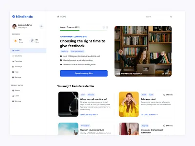 Soft skills learning platform app design clean communication course dashboard homepage interface design learn learning management modern soft skills ui uiux design ux web app web app design