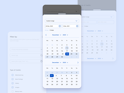 Date picker customrange datepicker daterange figma uiux ux