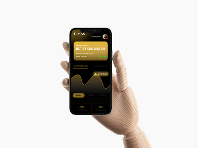 E-Mas (E-Gold) app design ui ux vector