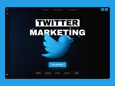 Twitter Marketing 3d crypto defi marketing nft solana twitter ui