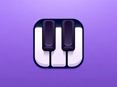 Piano Keys Icon app app store game icon icon design illustration keys mobile app icon music piano