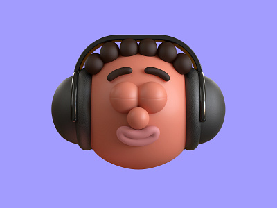 Lost in Music 3d 3d character andras csuka cartoon cgi character characterdesign cinema4d design digital digital art headphones illustration music redshift