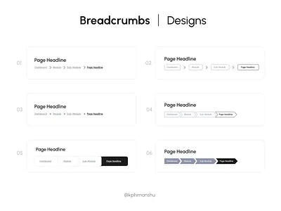 Breadcrumbs Designs breadcrumbs navbar navigation component ui components