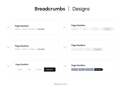 Breadcrumbs Designs breadcrumbs navbar navigation component ui components