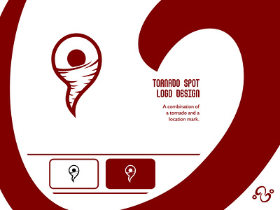 Tornado Spot Logo brand design brand designer hurricane illustration location logo design logo designer logo for sale logo idea logo inspiration logomark logotype map place point spot storm tornado twister wind