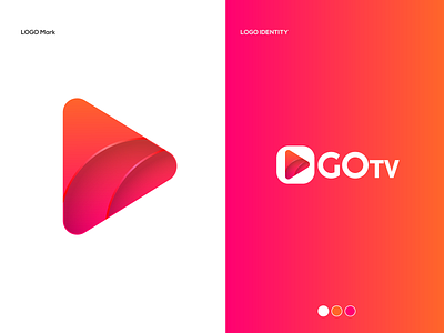 GO TV - Logo Design #2 brand identity concept design gotv gradient gradient logo icon ideas inspiration logo logo design platform play play icon playicon streaming tv unique vector youtube