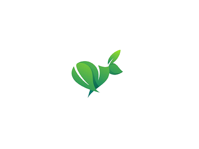 Eco Rabbit brand branding creativelogo design eco graphic graphic design green illustration leaf logo logocombination logomaker natural procreate rabbit sketch ui ux vector