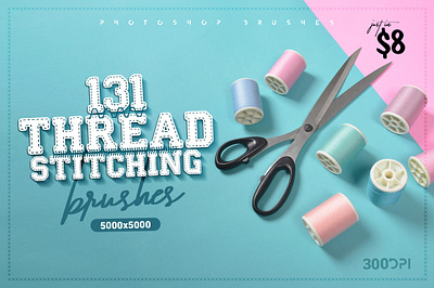 131 Thread Stitching Brushes branding brushes design graphic design illustration new new things photoshop vector