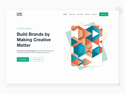 Uix Planet S1 Hero section! agency branding business clean concept corporate creative creative agency dailyui design digital digital agency interface minimal simple trandy 2021 ui uiux ux web