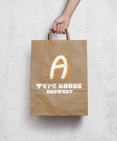 Type House Brewery Shopping Bag alphabet design font lettering letters logo typography vector