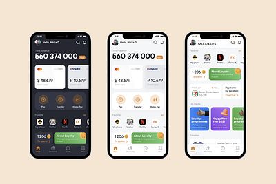 Mobile banking app cards finance mobile app mobile banking online manking ui ui card