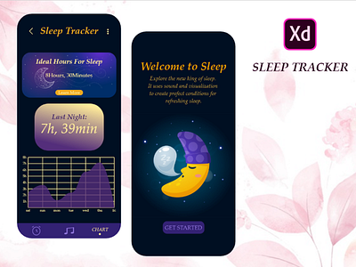 Sleep Tracker App android android app android app design app chart health mobile app onboarding experience schedule sleep sleep cycle sleep monitor sleep recorder sleep tracker sleep tracker app sleep tracking sleeping ui