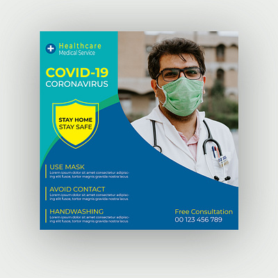 Coronavirus (COVID-19) Social Media Campaign Banner banner campaign corona corona virus covid covid 19 banner covid19 creative design facebook graphic design healthcare instragram medical social media