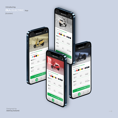 Ola electric app UI design (Scooter page) book branding design graphic design ola ola scooter session typography ui uidesign ux uxui