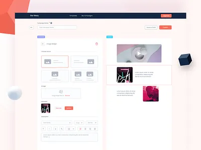 Web Page Builder app builder case study clean creator design interface maker page section team template ui ui design ux web web design