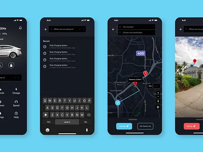 Tesla Clone App app app design car app design map self driving car ui ui design uiuxdesign