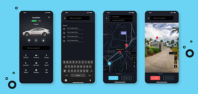 Tesla Clone App app app design car app design map self driving car ui ui design uiuxdesign