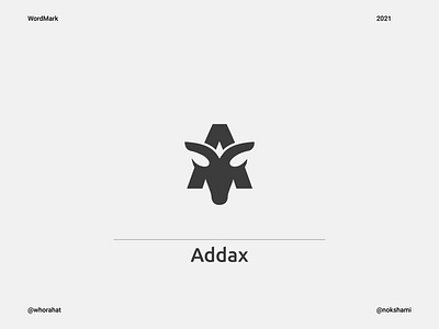 Addax addax branding branding design design graphic design illustration logo logo2021 logodesign logofolio logoideas logoinspiration logos newlogo nokshami whorahat