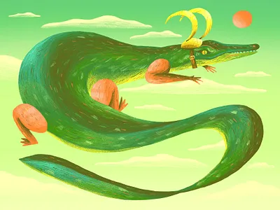 Alligator Loki - Idiot Box 2021 alligator animal art direction art show character design color exhibition gallery 1988 graphic illustration loki marvel norse god personal pop culture retro shading television texture tv