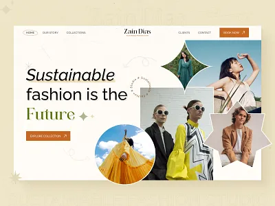 Zain Dias Landing UI branding clothes clothing design designer earthly colors ethical fashion fashion fashion design fashion label graphic design landing page recycle sustainable ui ux vector web web ui website design