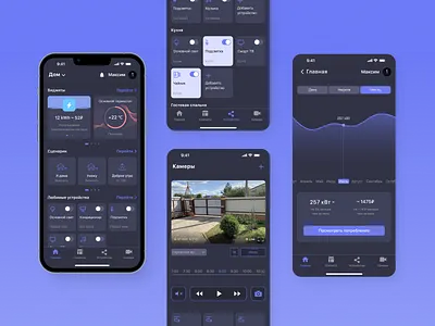 Design concept of smart home controlling app. app design mobile ui ux