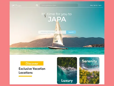 JAPA landing 1 branding design logo typography ui ux webui