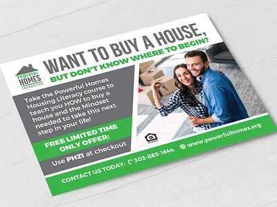 Postcard Design for A Real Estate Company creative design flyer graphic design house build marketing postcard design real estate postcard
