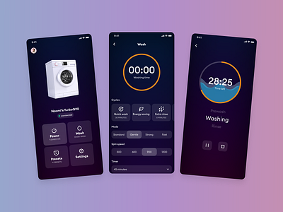 Wash App design illustration ui ux