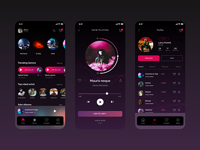 Artist Collaboration App android app app design app ui app ux appdesign art artist branding collab gaana ios lyrics music music app paid music singer spotify ui uiux