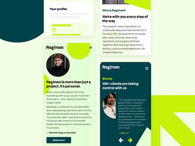 Regimen website berlin mobile design ui uxui webdesign