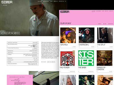 SISTER - Project Pages adobexd branding figma grid interactive layout portfolio sketch typography ui web design website