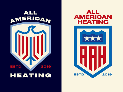 All American Heating Rebrand adobe illustrator brand branding colorado corporate branding denver design graphic design graphics illustration logo logo symbol logos rebrand typography vector