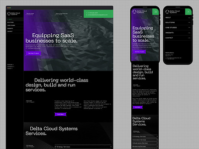 Delta Cloud Systems Web advisory cloud migration consultancy information technology it consultant it infrastructure it security it service landing page layout responsive design tech tech website technology typography ui user interface web design website